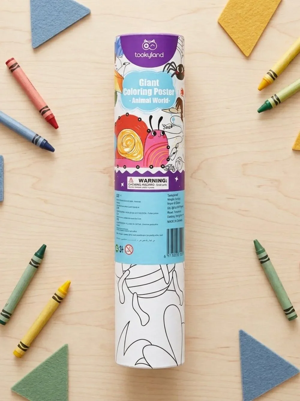 NEW Tookyland Giant Coloring Poster Roll Montessori Kids Coloring Paper Activity